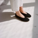 Opera Ballerina, black suede